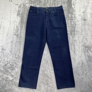 Vintage Versace Classic V2 Straight Jeans Men's Size 36 Dark Wash Blue Denim